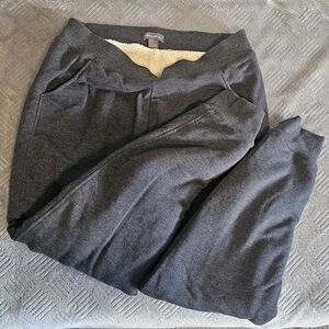 Eddie Bauer Womens Charcoal Gray Sherpa-Lined Pants Size Medium